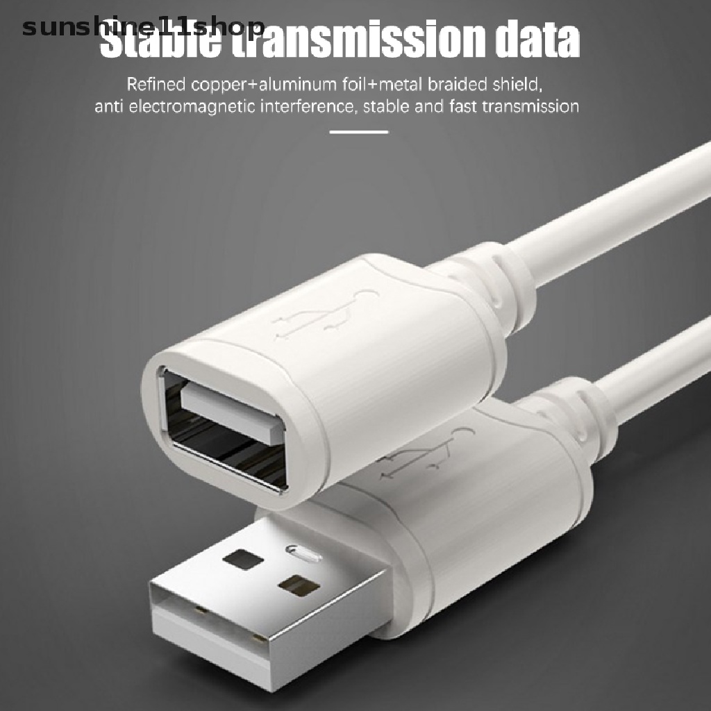 Sho Kabel Ekstensi USB2.0 Male to Female Extender Kabel Data USB Kecepatan Tinggi Untuk PC N