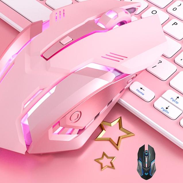 ℮ OLLA Gaming Mouse Rechargeable Wireless Mouse - 2.4Ghz dan 1600 DPI dengan LED Otomatis ☑