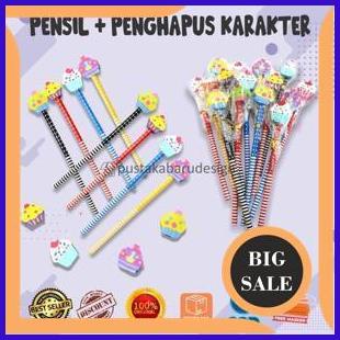 

accessories Peralatan Sekolah Pensil Dan Penghapus Karakter Lucu 1F3BZ3