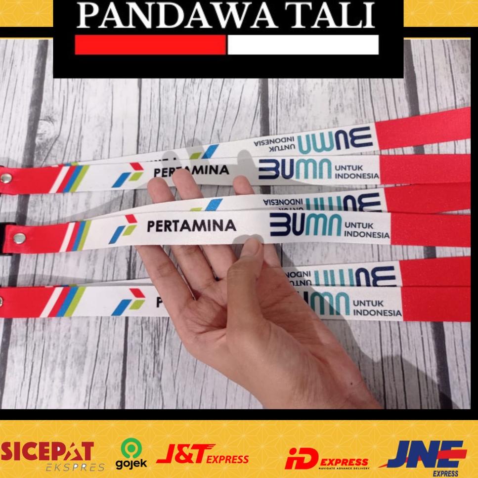 

O23 Lanyard BUMN Pertamina MERAH PUTIH/BUMN Pertamina/ Lanyard Printing Pandawa Tali Surabaya BARANG TERUPDATE ❄