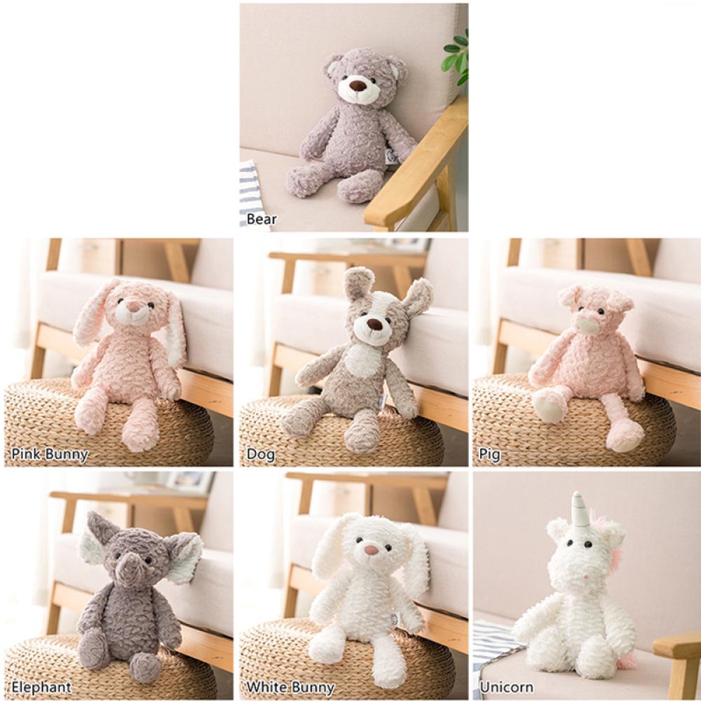 Timekey Lucu Lembut Kaki Panjang Mainan Mewah Boneka Kartun Hewan Bayi Menenangkan Mainan Bunny Unicorn Dino Dekorasi Rumah Boneka Untuk Anak Kids N8U3