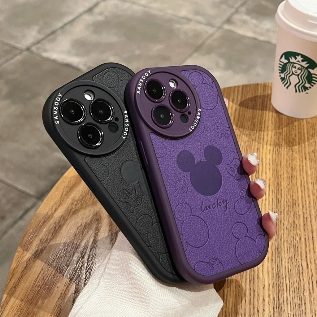 IPHONE Tiga Warna Gelap Single Engrave Desain Wajah Kartun Phone Case Kompatibel Dengan Iphone12 13 14 11 Pro Max X Xs Max Xr bbvgv