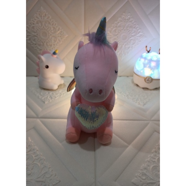 

Dijual Boneka Unicorn Pegang Love Bahan Plush - Pink Diskon