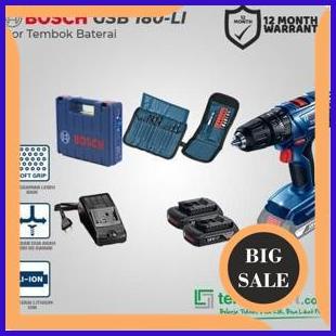 accessories BOSCH GSB 180-LI Mesin Bor Cordless Impact 18 V set baterai 1F3B23