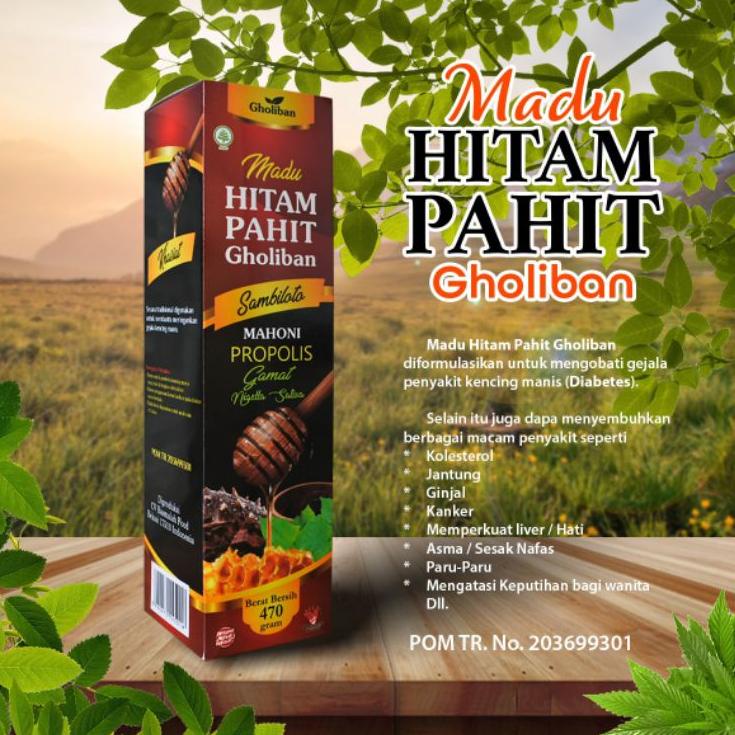 

☉ Hitam Pahit Insuline Gholiban Extra Propolis Gamat Gold 470gr ☏