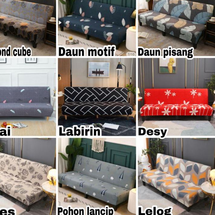 ❁ Cover sofa bed INFORMA elastic-Sarung PENUTUP sofa bed STRECTH motif ♫