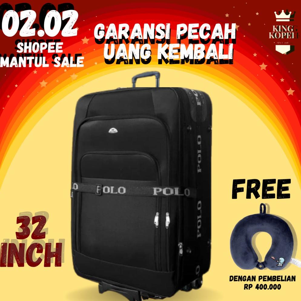 TEN 2.2 Koper 32 inch Polo twin/koper jumbo/koper besar/koper bagasi/koper kain/koper 2 roda/koper m