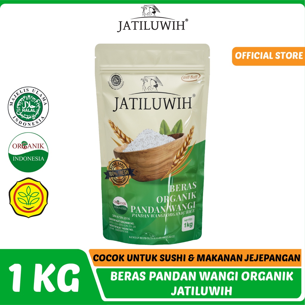 

Beras Pandan Wangi Organik Jatiluwih 1kg / Beraroma Wangi Pandan Alami