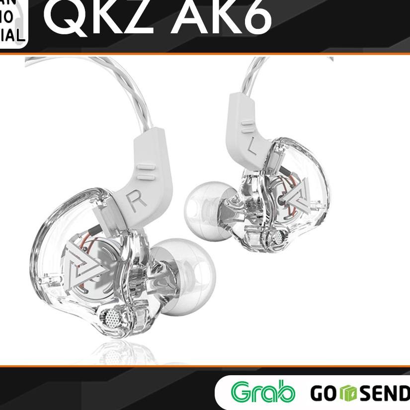 Original QKZ AK6 Dengan Mic Earphone Sport Dynamic + Subwoofer Bass AK6 X Ak6 Ares alt KZ EDX Pro TR