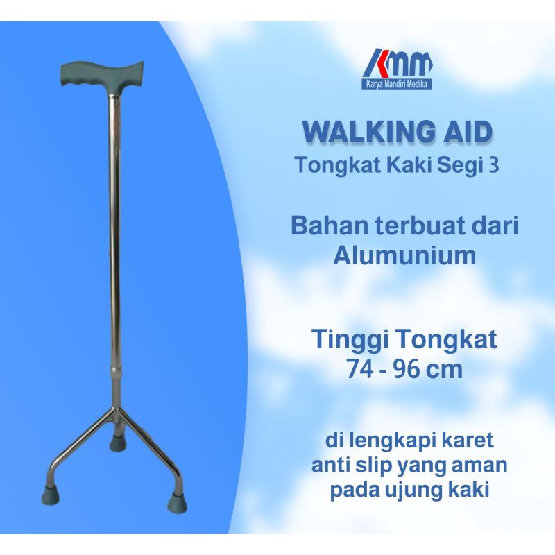 Tongkat Kaki 3 Avico / Tongkat Terapi Jalan Orang Tua