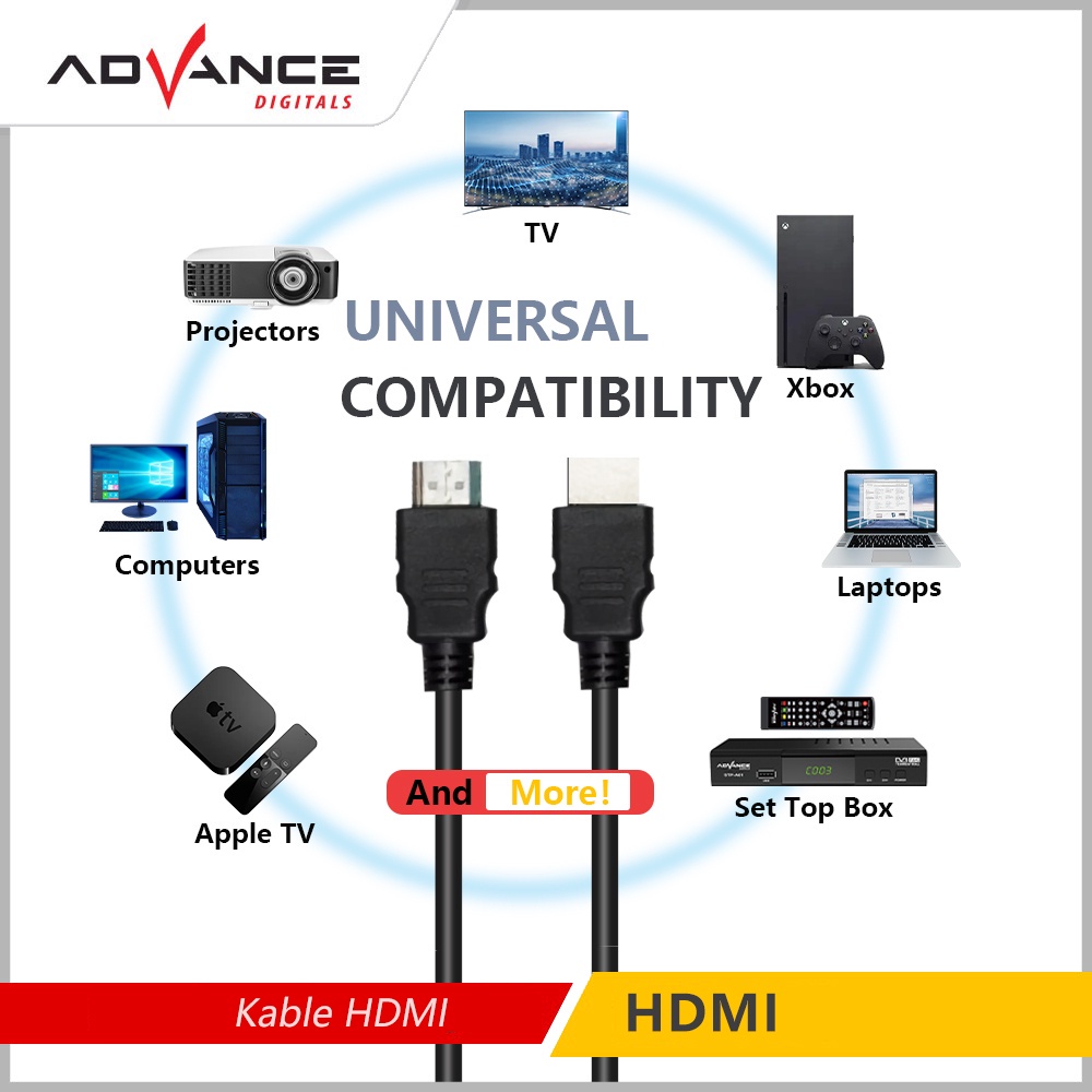 Advance Kabel HDMI Full HD 1080P 1M