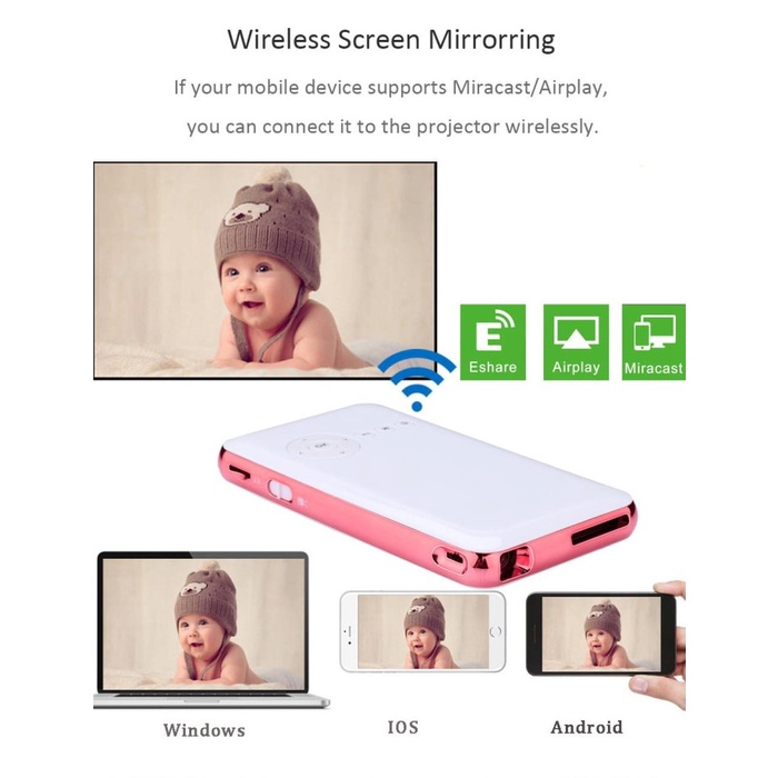 

[[JNT COD]] Mini pocket projector 1080P 4K Home Theater Android 7.1 Wifi Bluetooth - 1G 32G HDMI IN