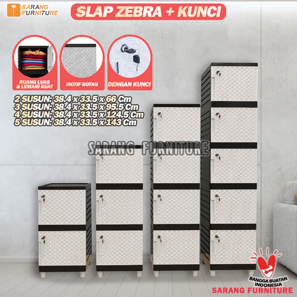 LEMARI PAKAIAN MINIMALIS LACI SLAP ZEBRA HITAM PUTIH KINGDOM SEPERTI SWING ROTAN SUSUN 2 3 4 5 PINTU MURAH FULL KUNCI LEMARI MINIMALIS