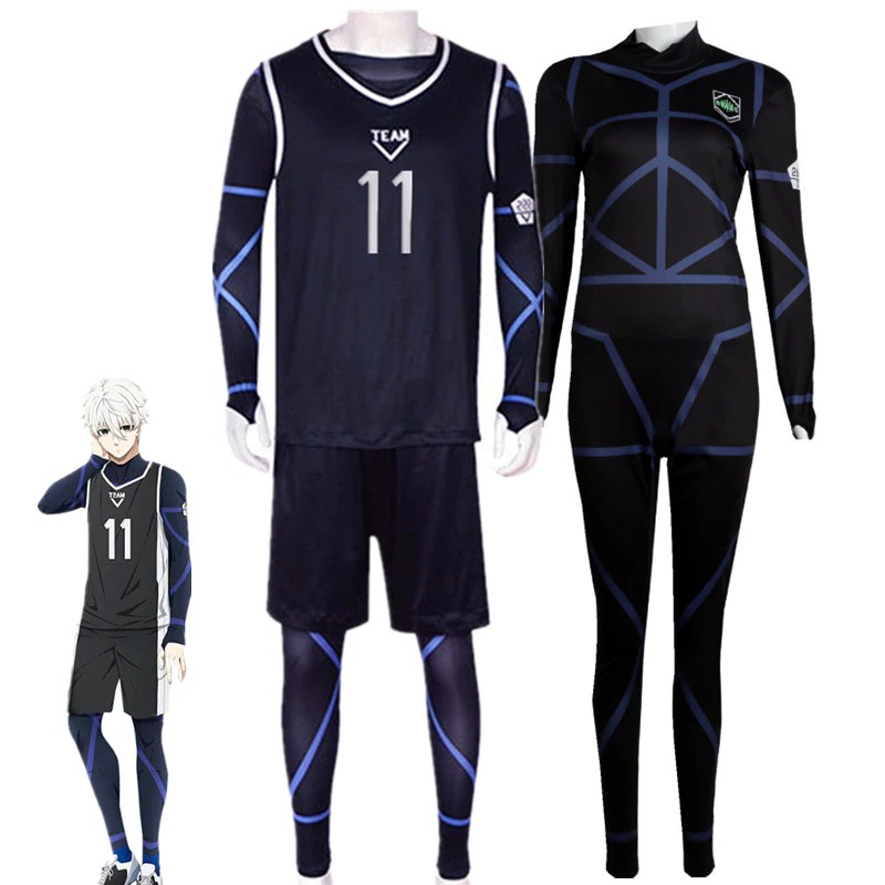 Jersey Baju Blue Lock Anime Cosplay Costume Nagi Seishiro Bebas Request