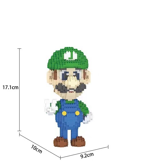 Diy Blok Bangunan Partikel Kecil Louisie Engineer, Super Mario, Bee Mario, Louisie Engineer, Valio Dan Seri Karakter Kartun Lainnya Rakitan Mainan Blok Bangunan