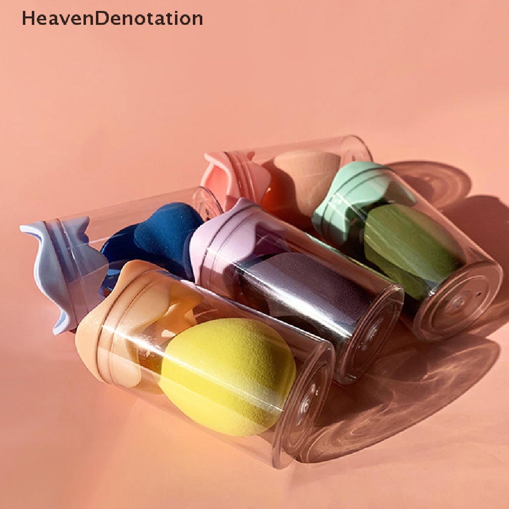 [HeavenDenotation] Foundation Makeup Sponge Set Holder Kotak Penyimpanan Aksesoris Makeup Tools HDV