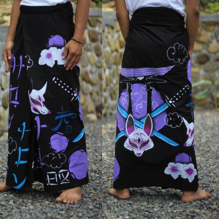 ☟ sarung batik lukis/sarung lukis astronot/sarung lukis naruto/sarung anime ☄