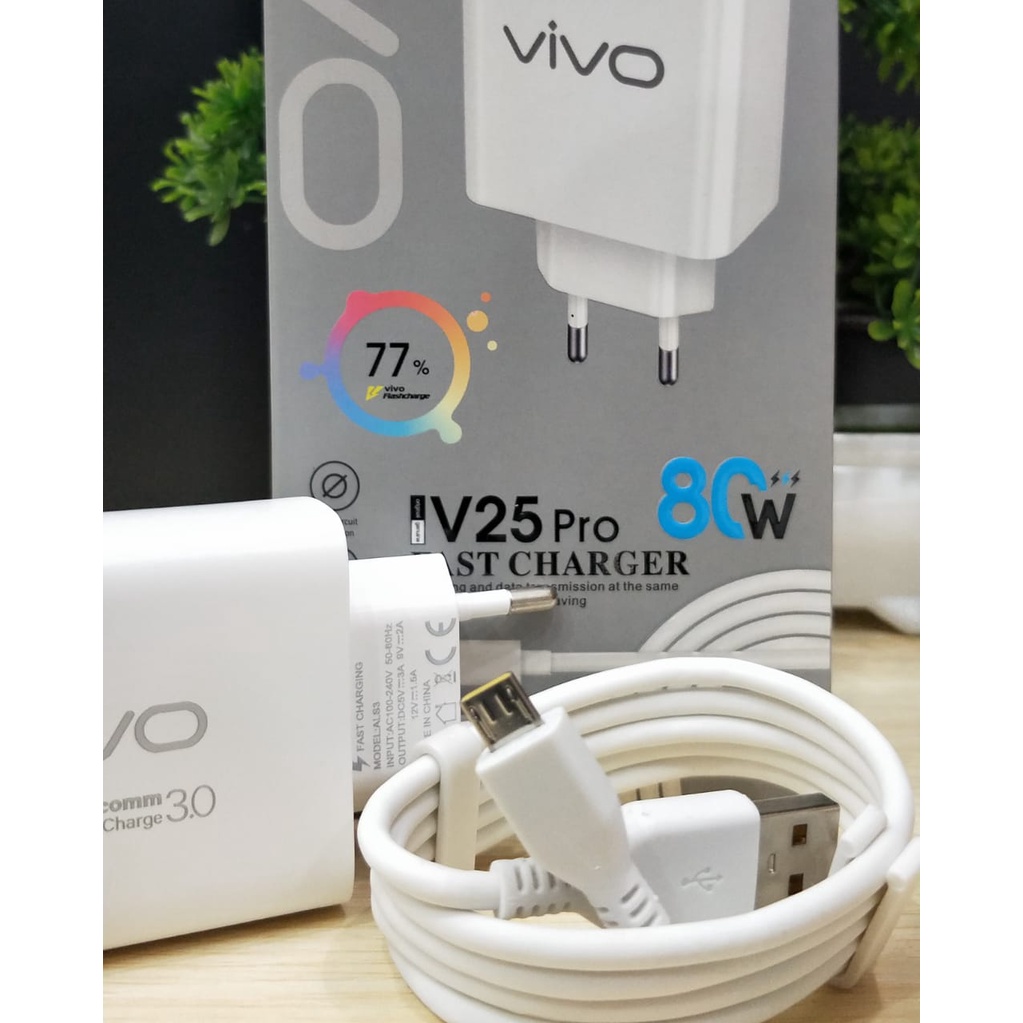 Charger TC Casan Vivo V25PRO Batok Panjang Fash Charging Tc / Travel Charger Vivo X70 Original Support Fast Micro &amp; Type-c USB