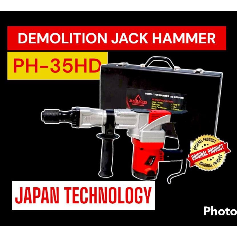 YUKIDO Mesin Bor Beton Bobok Tembok Demolition Jek Jack Hammer Drill Penjebol Tembok Impact