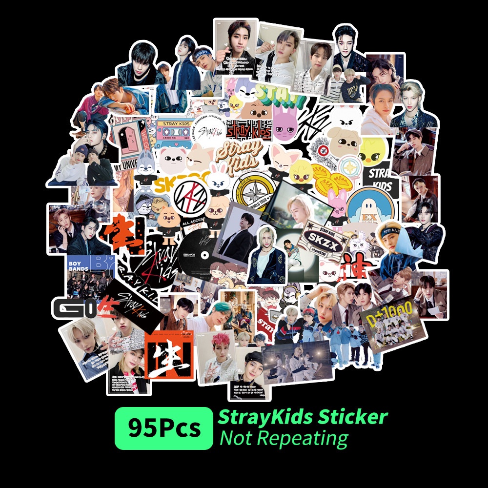 76-102pcs/set STRAY KIDS Kartun Stiker ODDINARY MANIAC MAXIDENT Laptop Ponsel Bagasi DIY Dekorasi Tahan Air Sticker