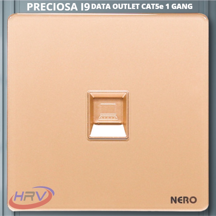 PRECIOSA I9PC-Gold Stop Kontak Data CAT 5 NERO