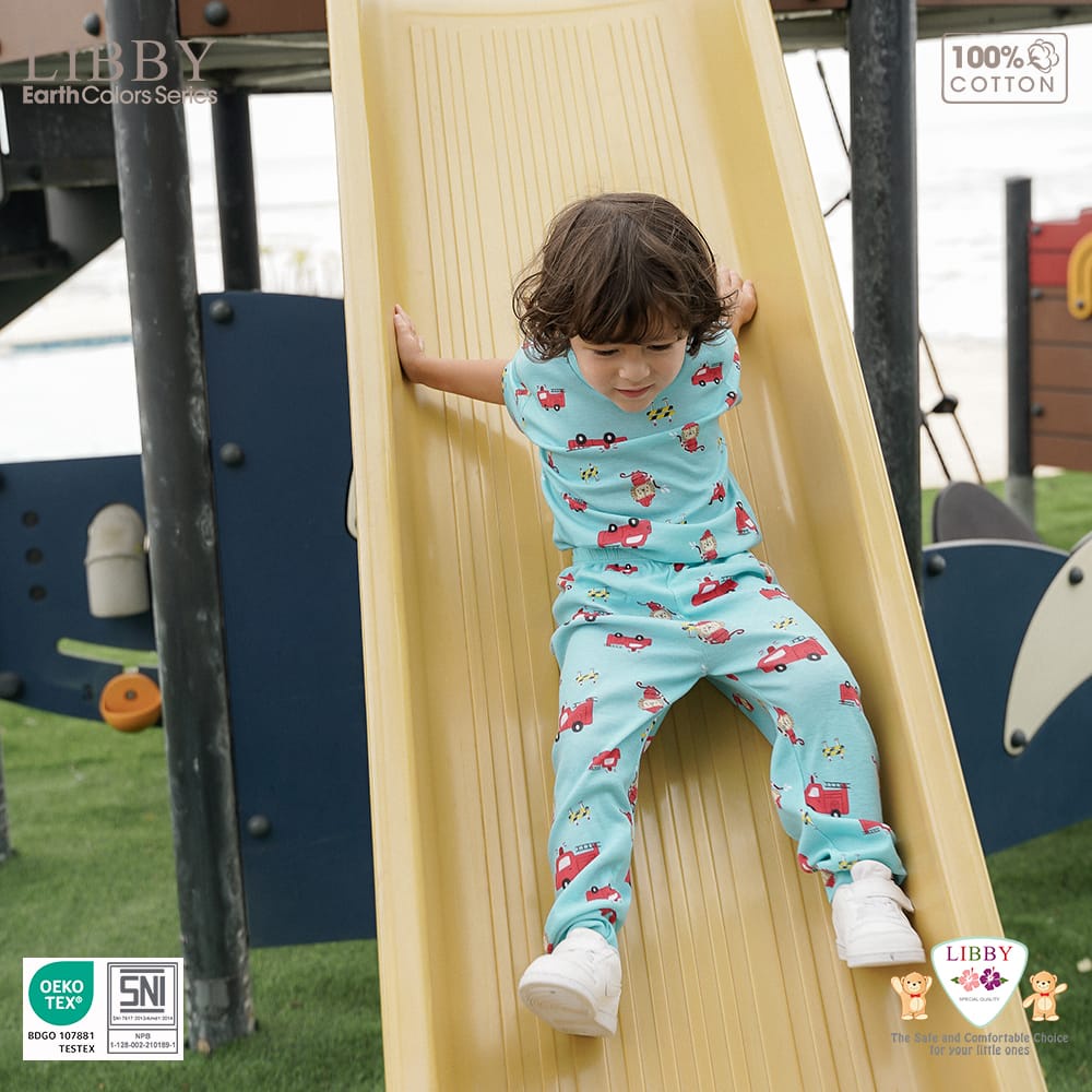 LIBBY SETELAN OBLONG COTTON MOTIF PLAY THE GROUND / SETELAN BAYI ANAK