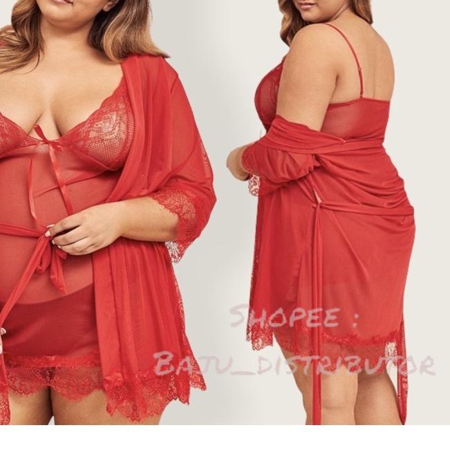 ☆ BD max ld 140cm / kimono lingerie 2in1 / set lingerie jumbo / lingerie size jumbo ◄