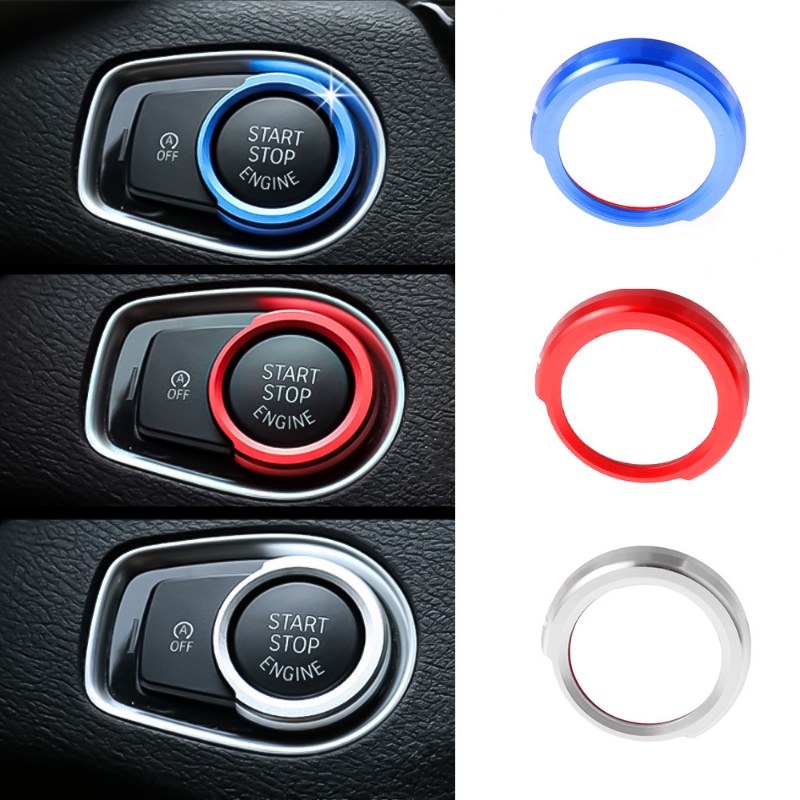 Bmw Start-up Decorative Sticker Frame Interior Covers Stickers Trim Car Key Start Button Decorative Decal Aksesoris Mobil Untuk BMW Seri1 /2 /3 /4