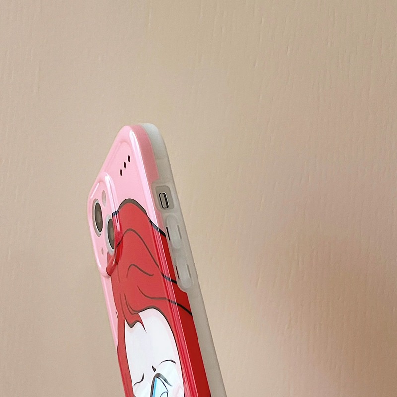 Pinch Face Mermaid Soft Case HP iP iPhone 14 Plus 11 12 13 Pro Max Nice Girl Casing Apple