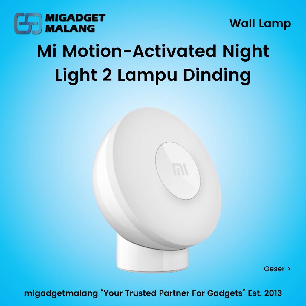 Mi Motion-Activated Night Light 2 Lampu Dinding Tempel Kamar Tidur Unik Mini Sensor Gerak