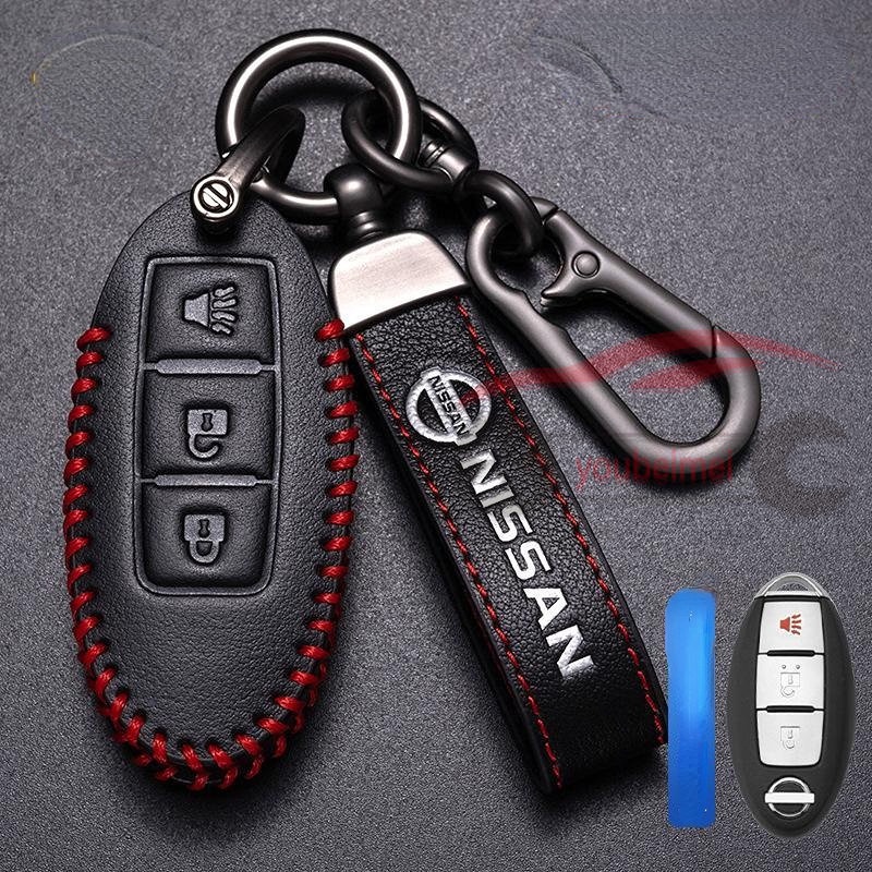 1pcs Nissan Pink Leather Key Cover Key Case Untuk Nissan Rogue XTrail T32 T31 Qashqai J11 J10 Tendangan Tiida Pathfinder Murano Juke Versa Note Infiniti Navara Keyless Remote Key Holder