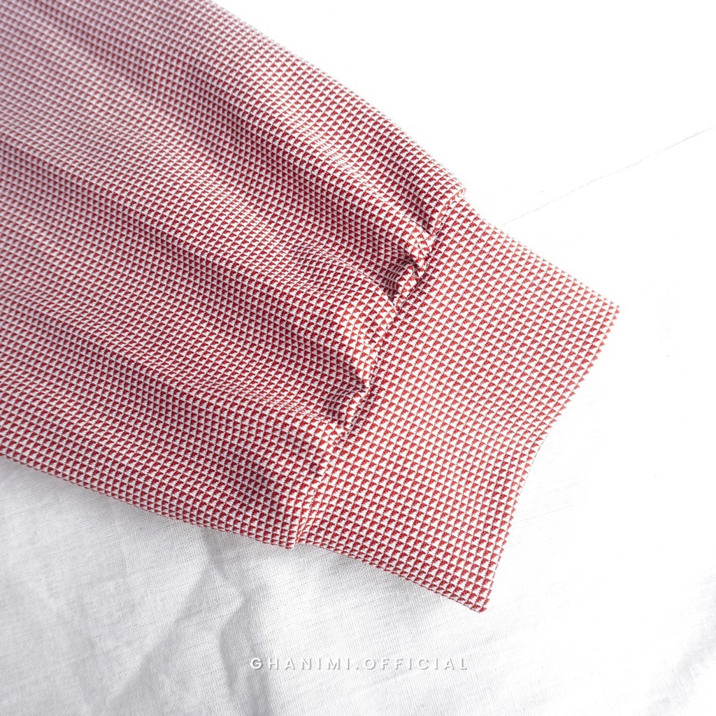 Ghanimi - Haura Cardigan / Outer Knit Motif / Outer rib crop / outer motif gingham kancing shanghai / outer casual formal / cardigan rajut tebal motif kotak kotak