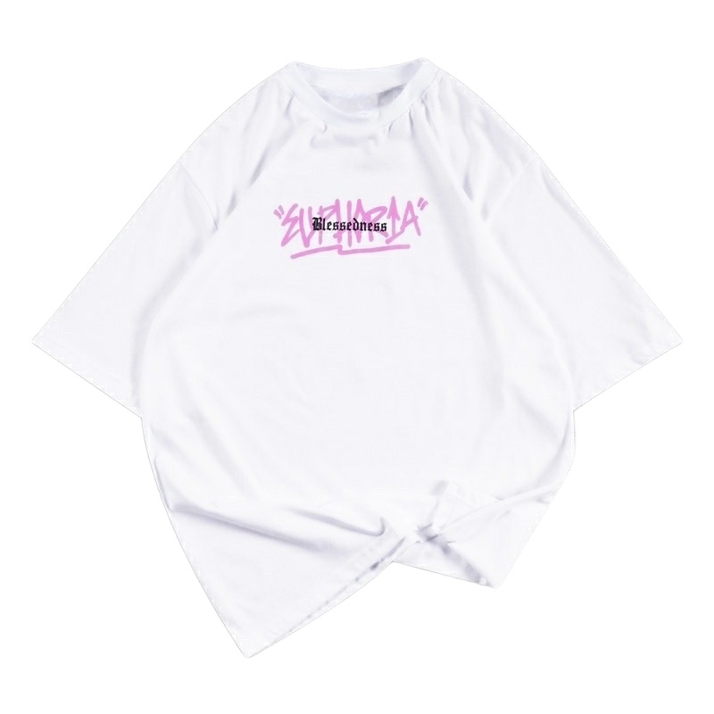 {oversize}Baju Kaos Cotton Combed Oversized Cowok/Cewek Distro Motif BLESSEDNESS