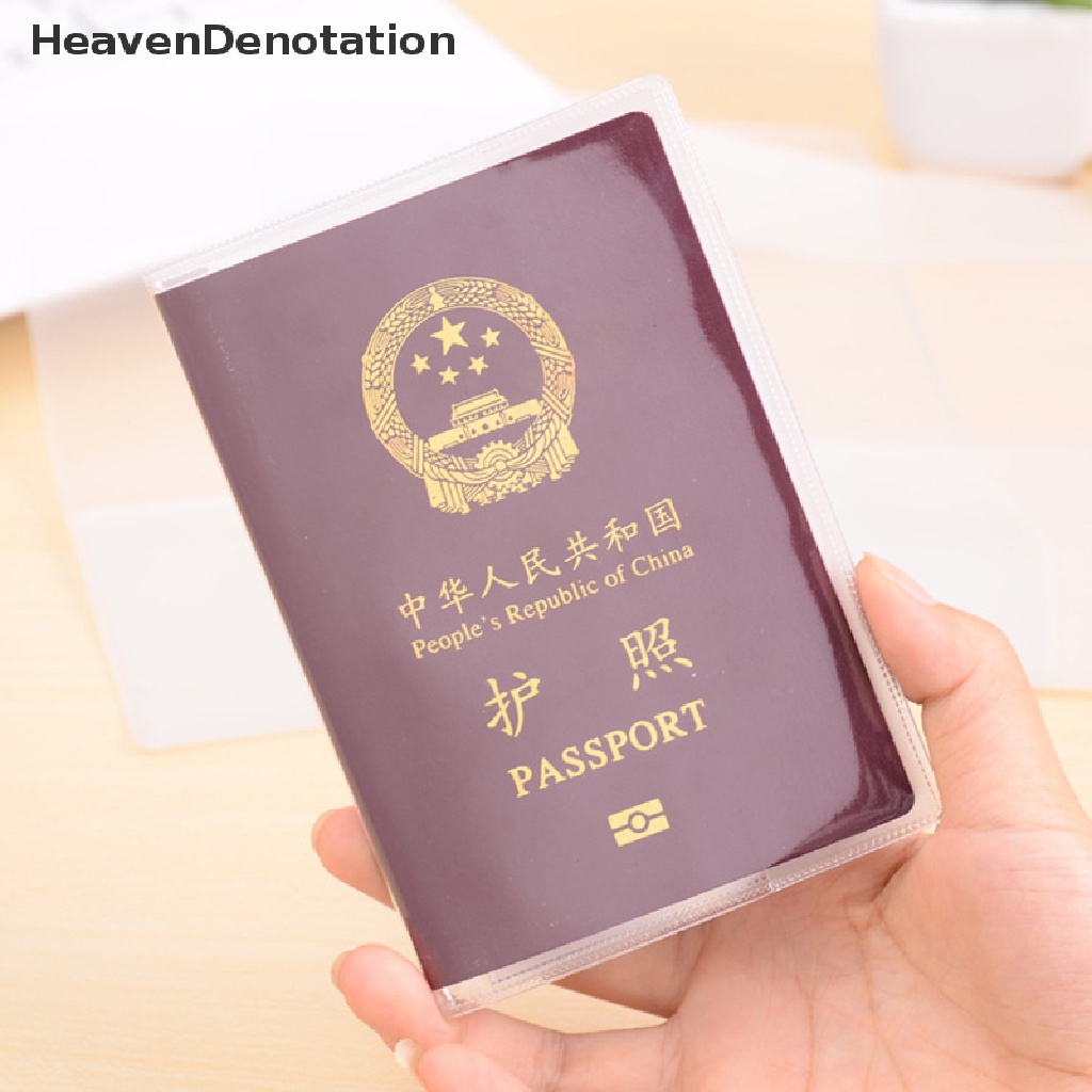 [HeavenDenotation] Passport Cover PVC Waterproof Case Untuk Dokumen Kartu Kredit Bisnis Passport HDV