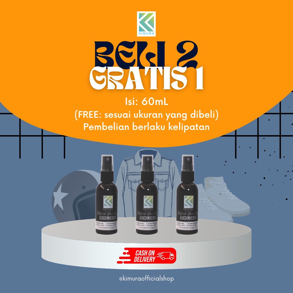 KIMURA Parfum Anti Bakterial Parfum Sepatu Parfum Helm 60mL