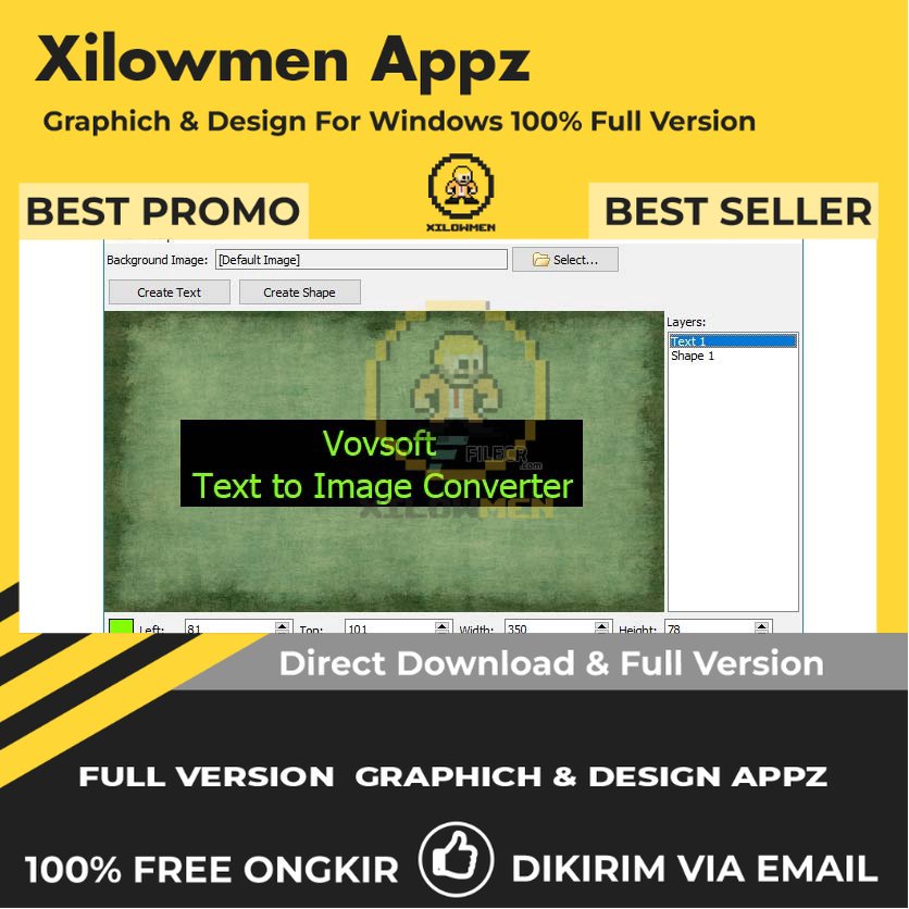 [Full Version] VovSoft Text to Image Converter Pro Design Graphics Lifetime Win OS