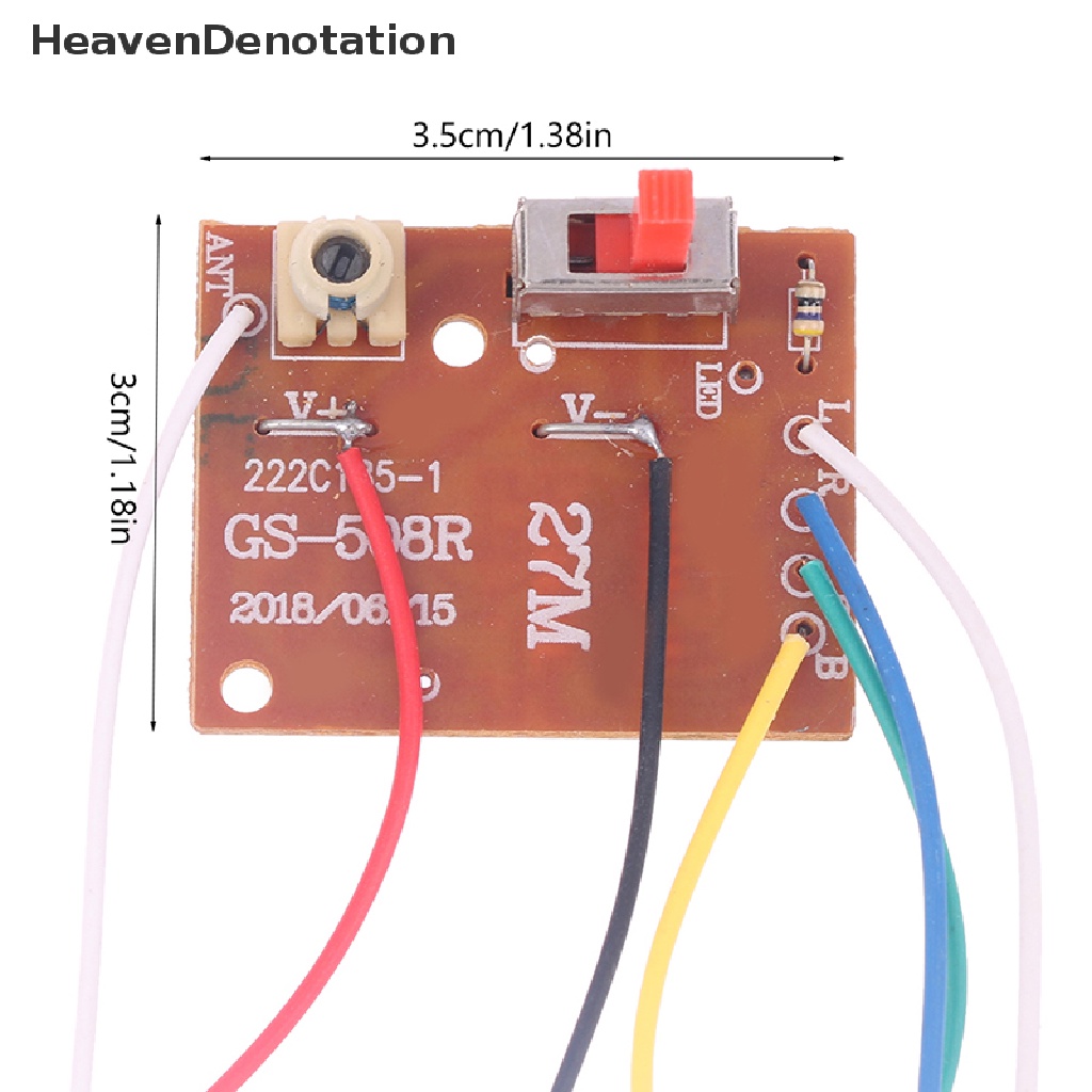 [HeavenDenotation] 4ch RC Remote Control Papan Pemancar Dan Receiver Sirkuit 27MHz HDV