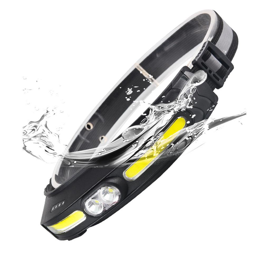 Huit Multifungsi COB Headlight Lighting Alat Bersepeda Hiking Camping Outdoor Waterproof LED Headlamp Head Mounted Lamp