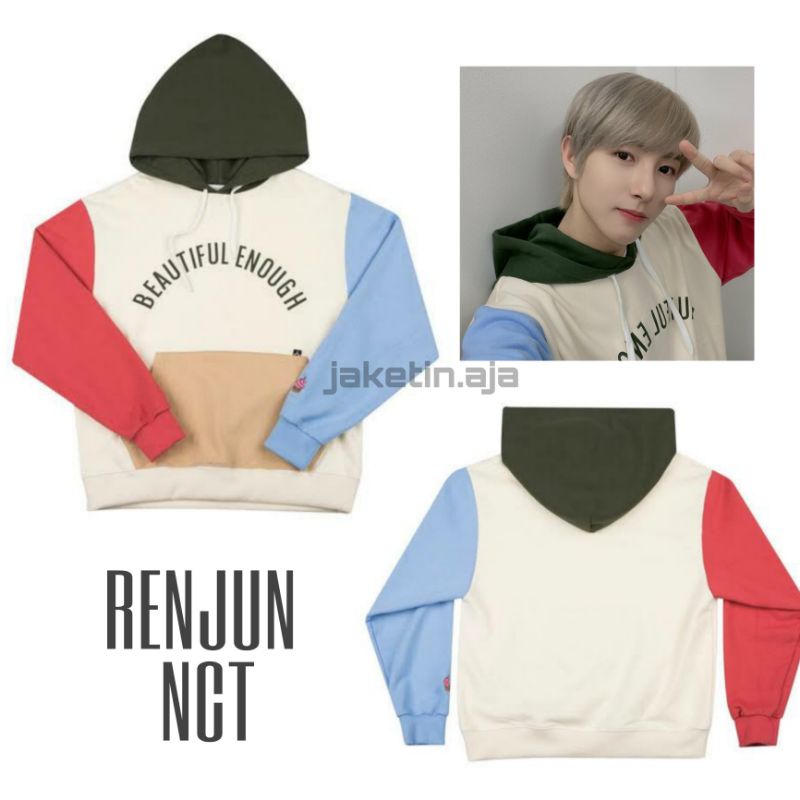 (S - 6XL) Hoodie RENJUN NCT Beautiful Enough BIGSIZE OVERSIZE Jaket Sweater Kombinasi Mix Warna Kore