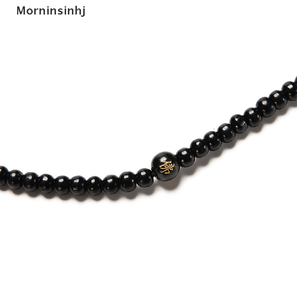 Mornin Sandal Meditasi Buddha Buddha Buddha 6*108 Tasbih Hitam Gelang Kalung id