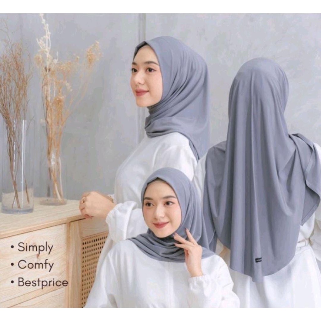 Jilbab Instan Jersey Segitiga jersey premium