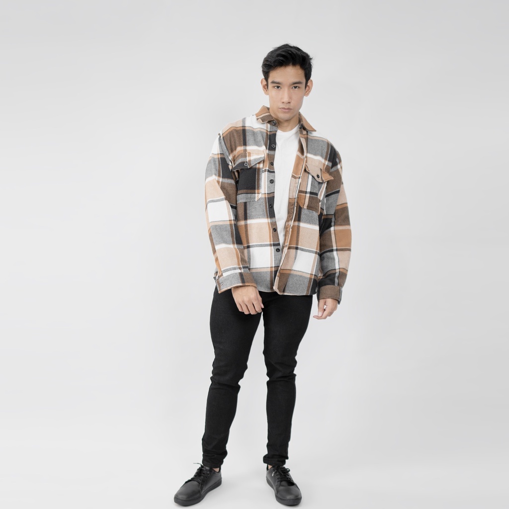 Ribsgold Jaket Shacket Flanel