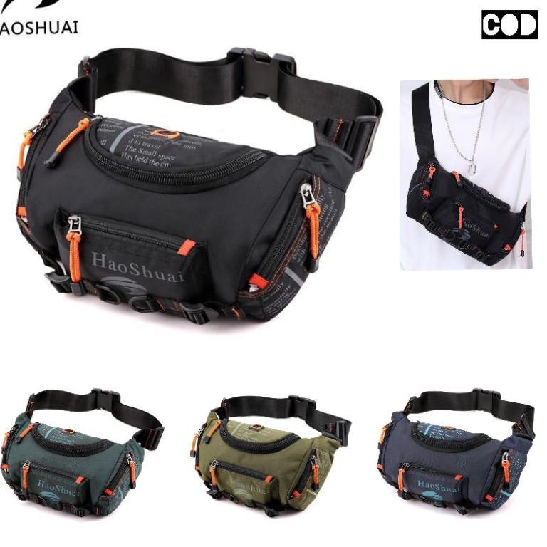 REKOMENDASI Haoshuai 5130 Tas Selempang & pinggang terbaru // Waitsbag Pria // Waitsbag wanita