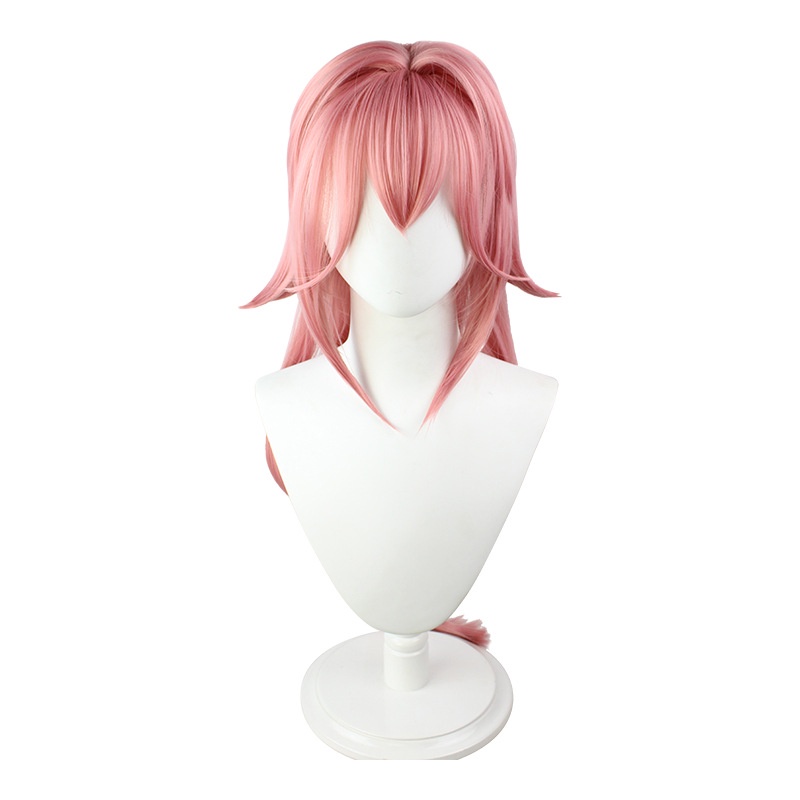 Genshin Impact Dampak cos Wig Rambut Cosplay Rose Red