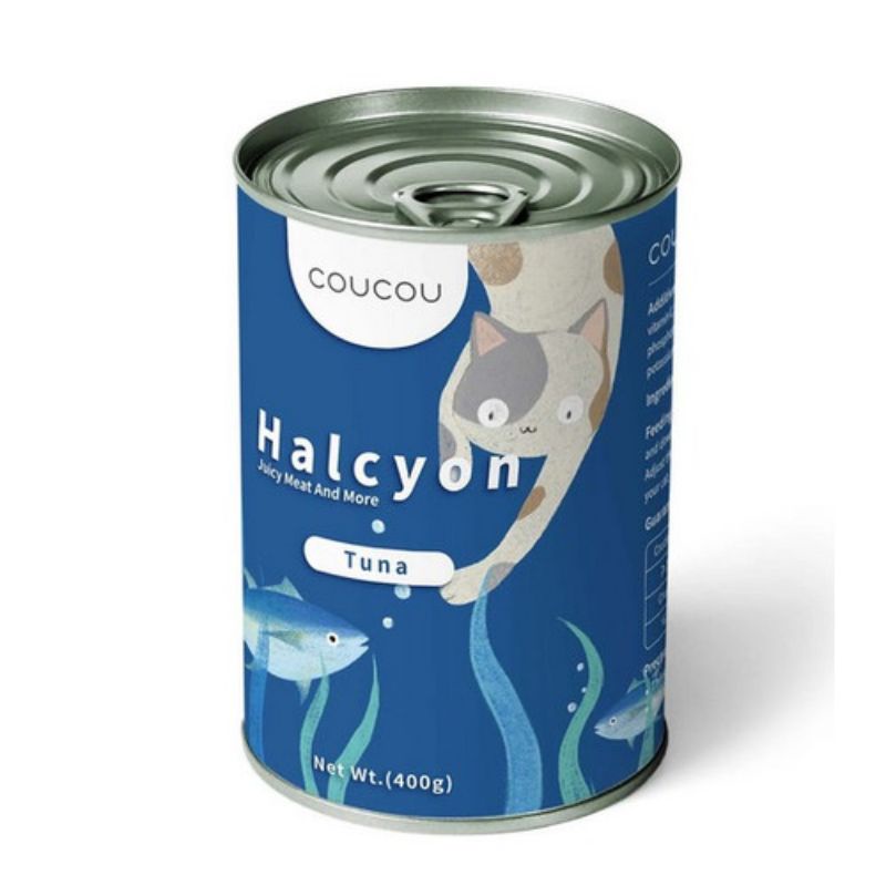 coucou halcyon wet food 400gr/coucou kaleng makanan kucing