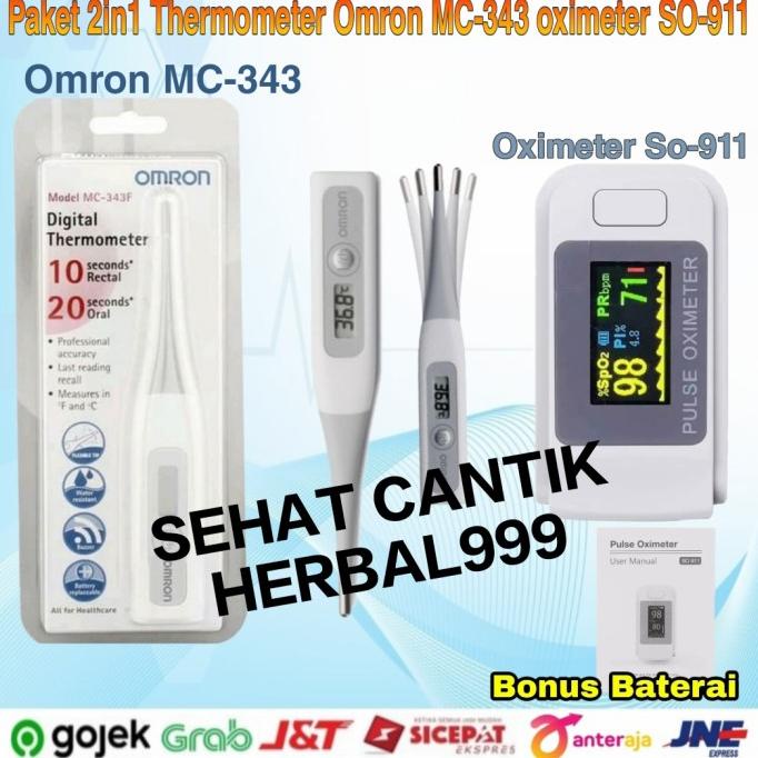 paket oximeter dan thermometer omron 343