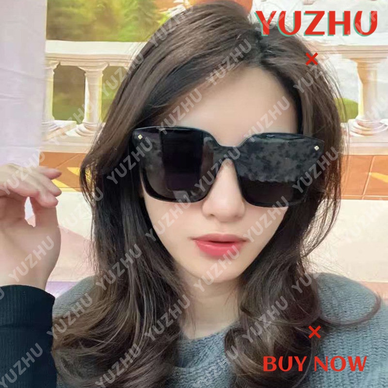 (YUZHU) Mode Baru Oversized Square Frame Colorful Sunglasses Korean Fashion Onepiece Anti-UV Sunglasses