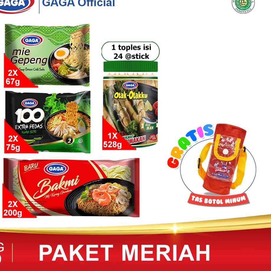 

❄ GAGA Kuah Soto Mie gepeng dan GAGA 100 dan Bakmi & 1 Toples otak otak (GG19) ♞