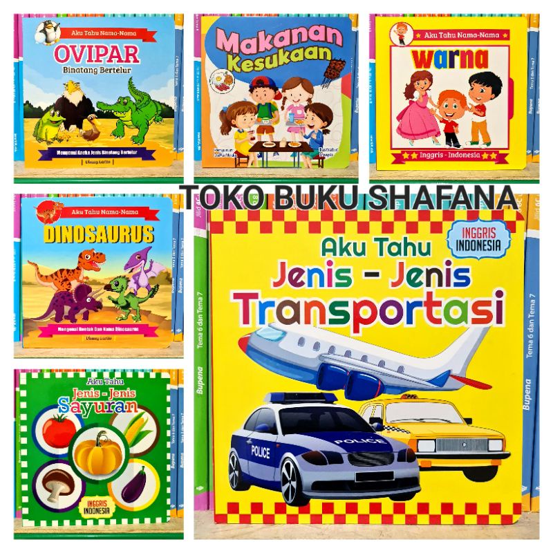 Boardbook Balita Murah Harga Terjangkau Hard Cover Board book Inggris-Indonesia Buku Anak Balita