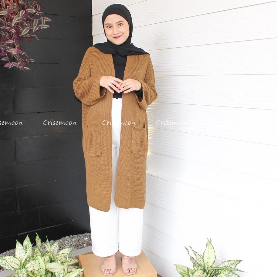 ✶ Long cardigan rajut oversize / cardigan Rajut panjang / Cardigan Rajut Longcardy Oversize Tebal ♞